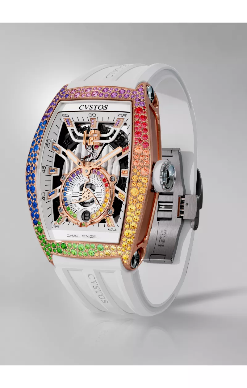 Jetliner PS Thirty6 5N Red Gold Rainbow Snow Setting/White Watch